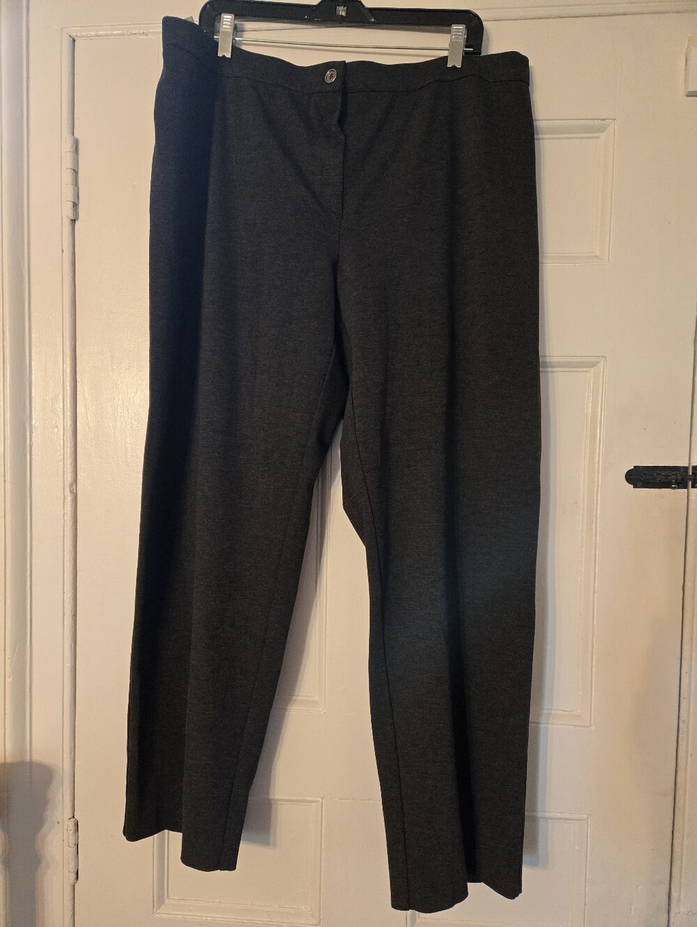 NWT Marina Rinaldi Jersey Trouser Pants in Charcoal, Size XL